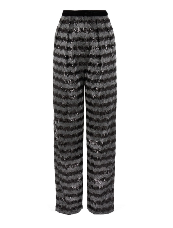 Emporio Armani sequin-ebellished high-waist trousers