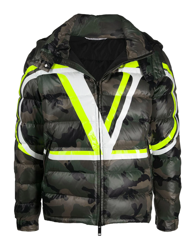 Valentino VLOGO camouflage quilted puffer jacket – Profile Fashion