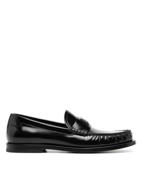 Dolce & Gabbana logo-plaque leather loafers