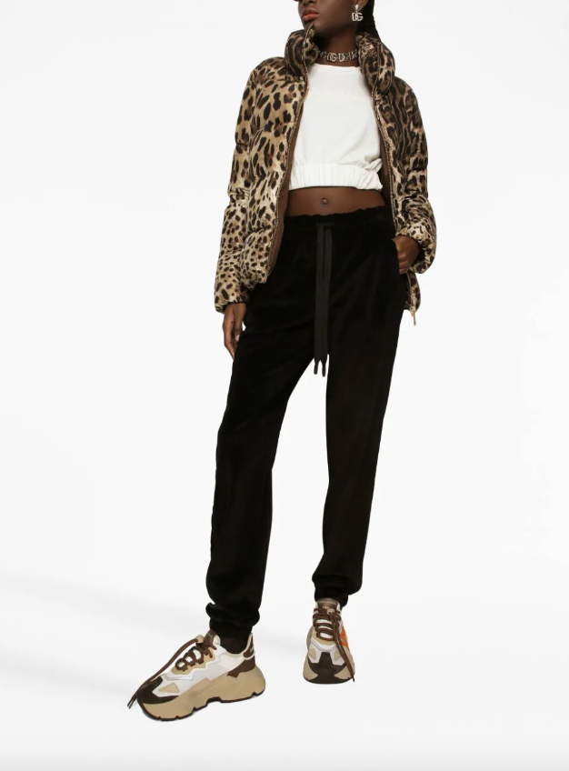Dolce & Gabbana Ivory Leopard Backpack Print Jacket main image 0