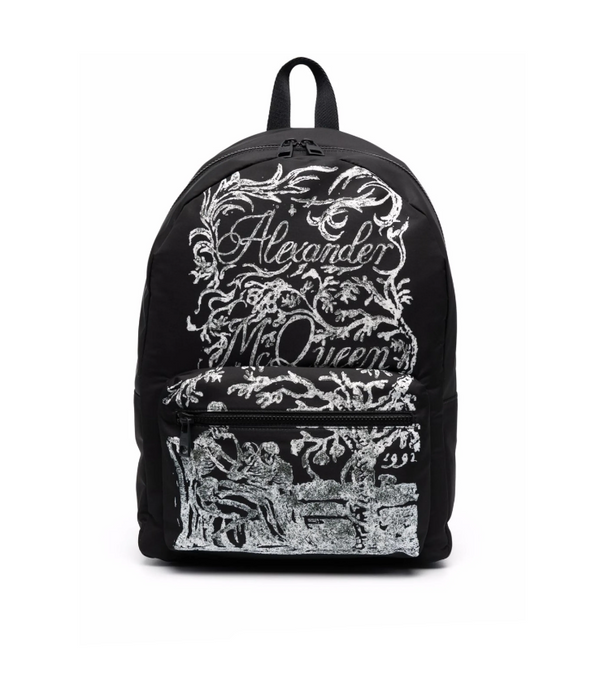 Alexander McQueen abstract-print backpack