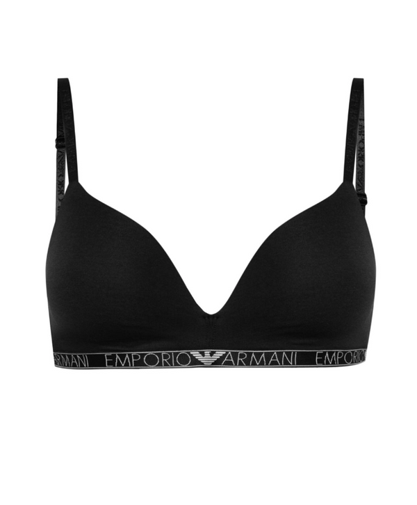 Emporio Armani logo padded triangle bra