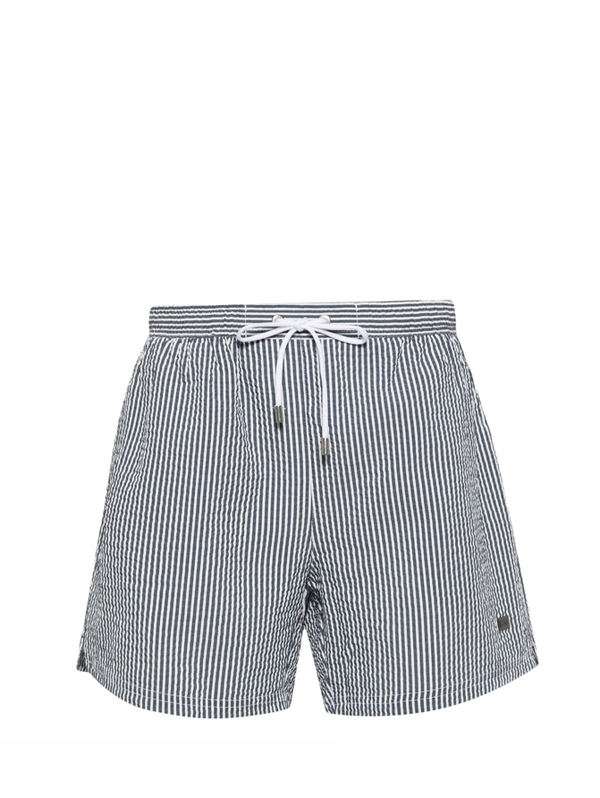 Boss Velvetfish striped swim shorts