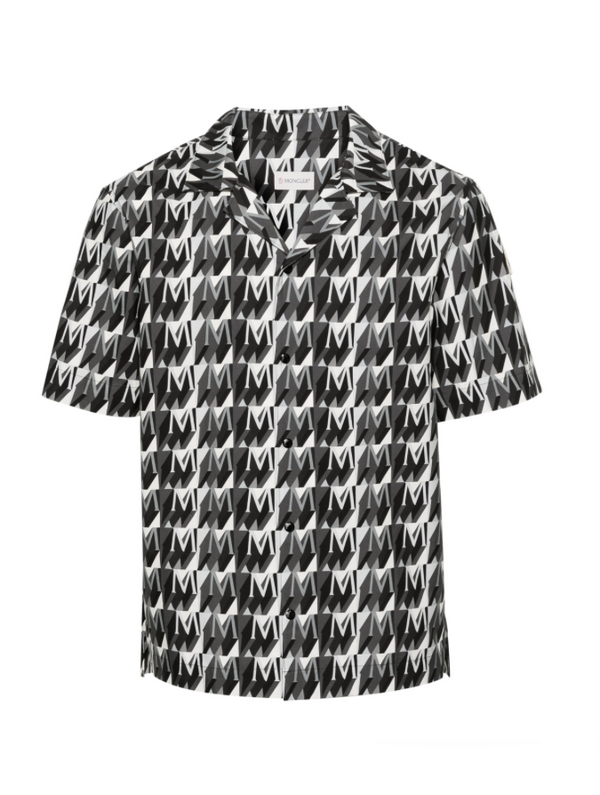 Moncler monogram-print cotton shirt