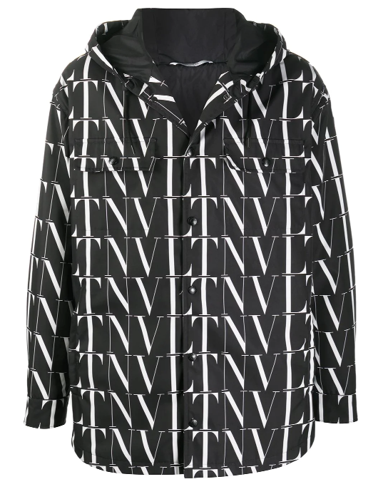 Valentino VLTN pattern hooded jacket