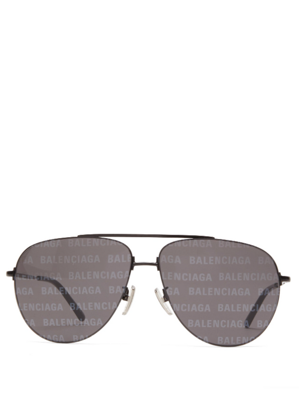 Balenciaga Eyewear Invisible XXL pilot-frame sunglasses