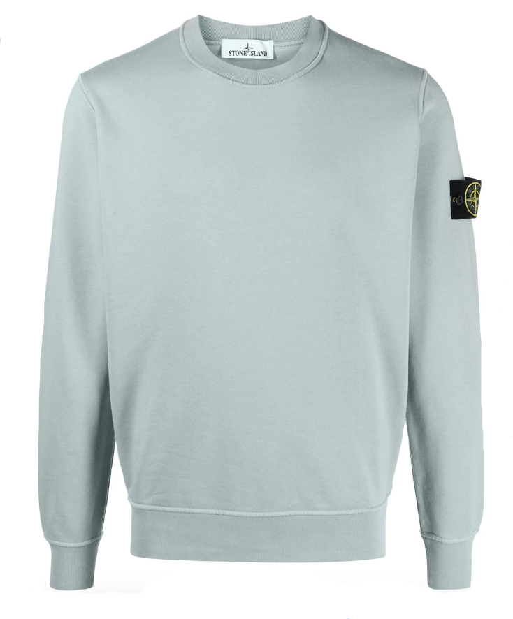 Stone island crew on sale neck sweatshirt grey