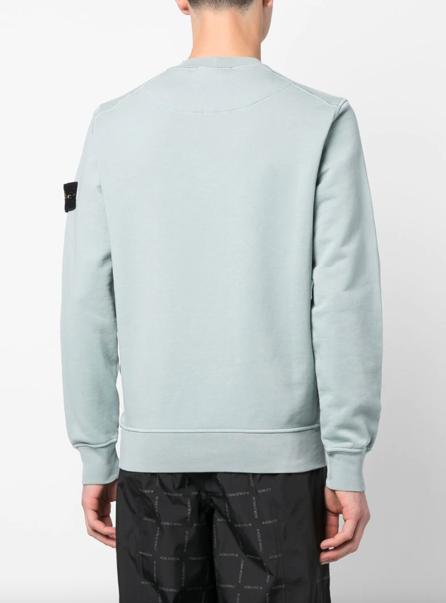 Stone Island Compass logo patch crew neck sweatshirt Profile Fashion
