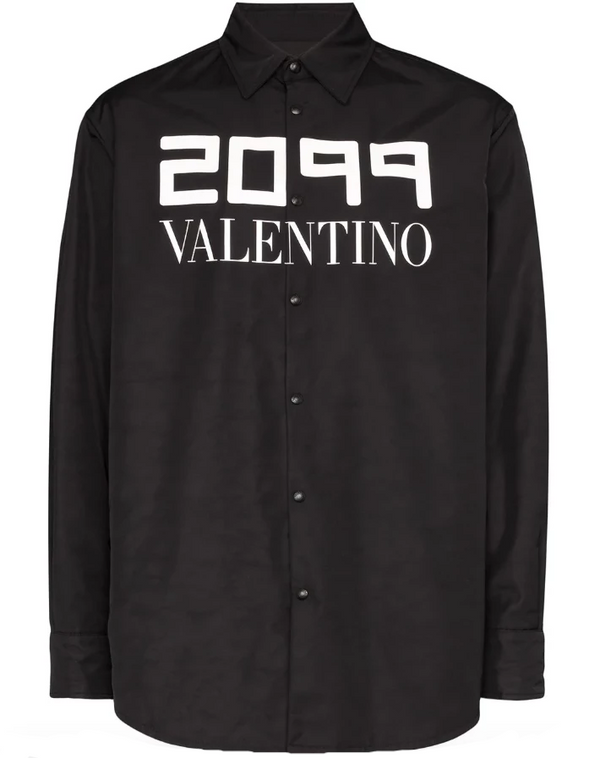 Valentino 2099 logo print shirt jacket