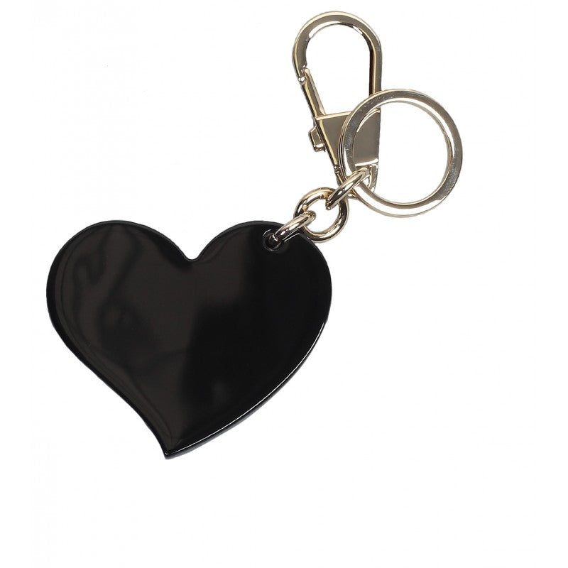 Gucci 752695 JCFUX DOUBLE G HEART-SHAPED Key holder Black