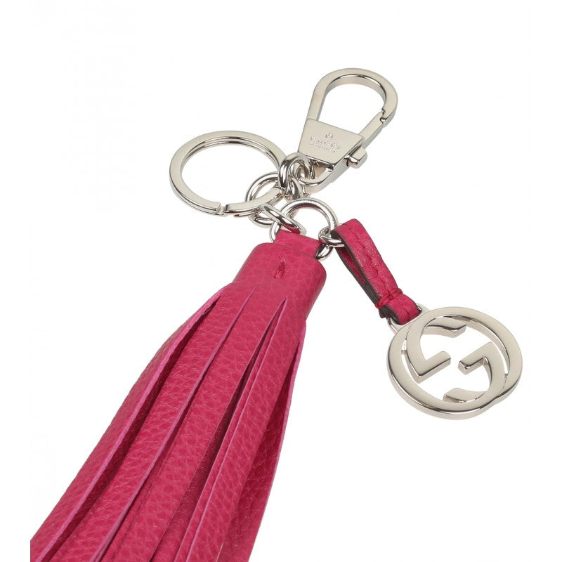Gucci Dark pink leather tassel charm โ Profile Fashion