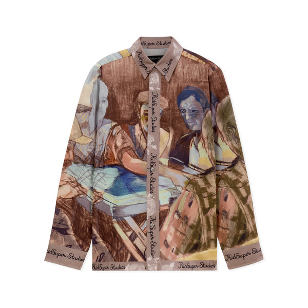 KidSuper Dominos printed button up shirt