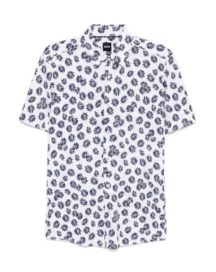 BOSS P-Roan printed cotton shirt