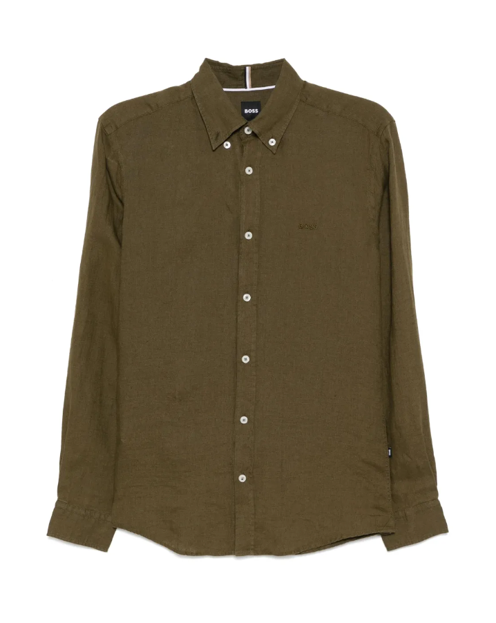 BOSS green H-Roan linen shirt