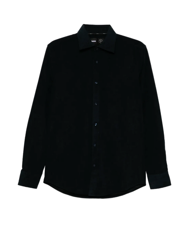 BOSS ribbed long-sleeve shirt