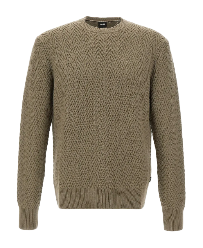 BOSS round neck virgin wool jumper