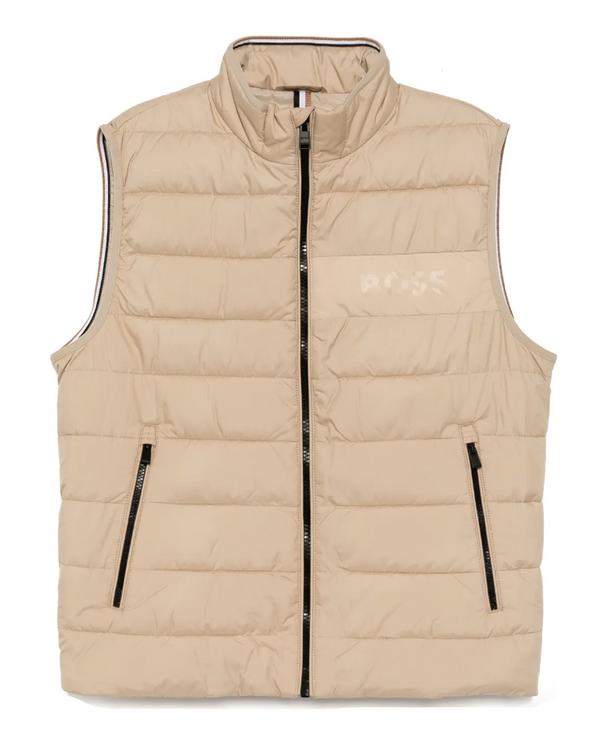 Boss H-Cenito logo print water-repellent gilet