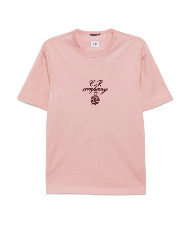 C.P. Company 30/2 mercerized jersey embroidery t-shirt