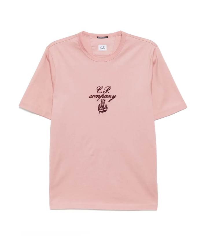 C.P. Company 30/2 mercerized jersey embroidery t-shirt