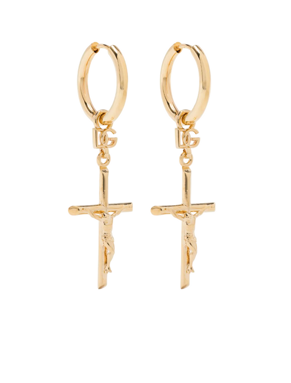 Dolce & Gabbana cross-pendant earrings