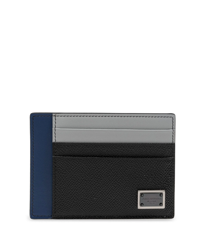 Dolce & Gabbana dauphine-print calfskin card holder