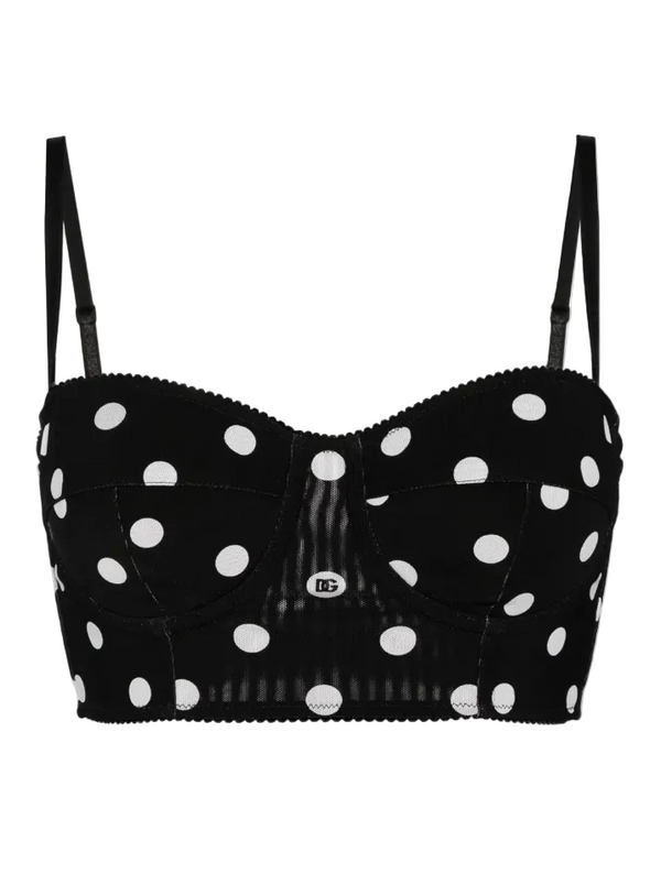 Dolce & Gabbana polka-dot bralette top