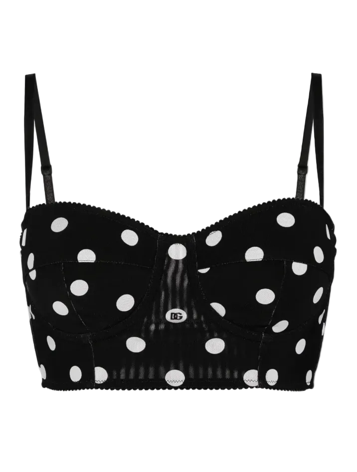 Dolce & Gabbana polka-dot bralette top