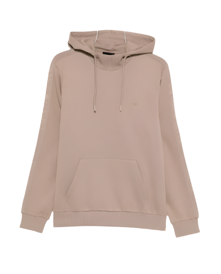 Emporio Armani beige men logo hoodie
