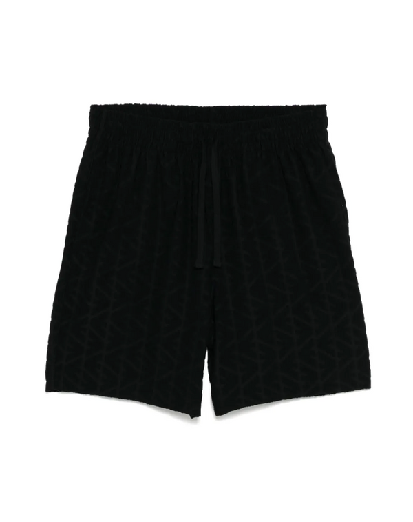 Emporio Armani black jersey shorts