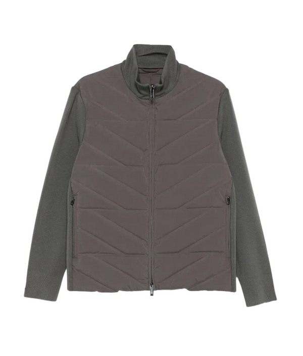 Emporio Armani grey woven bomber jacket