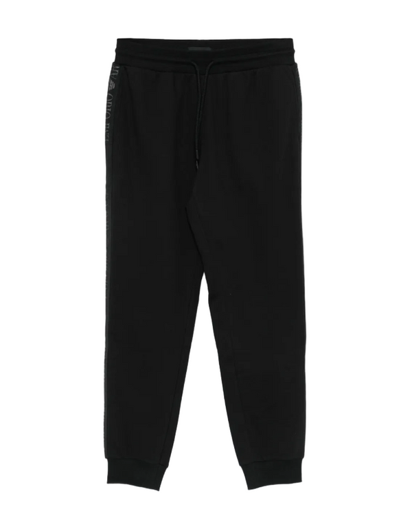Emporio Armani logo-appliqué track pants in black