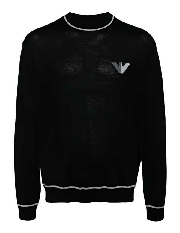 Emporio Armani logo-jacquard sweater