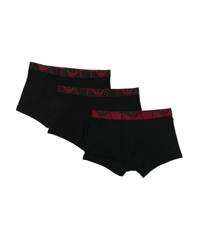 Emporio Armani logo-waistband cotton briefs in black