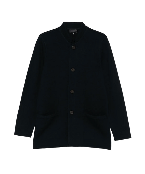 Emporio Armani navy wool knitted cardigan