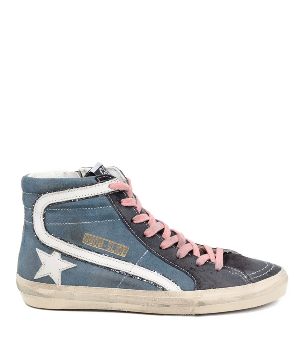 Golden Goose Mid Star slide suede sneakers and glitter wave
