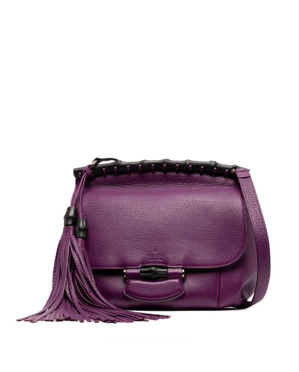 Gucci Purple leather ’Nouveau’ shoulder bag