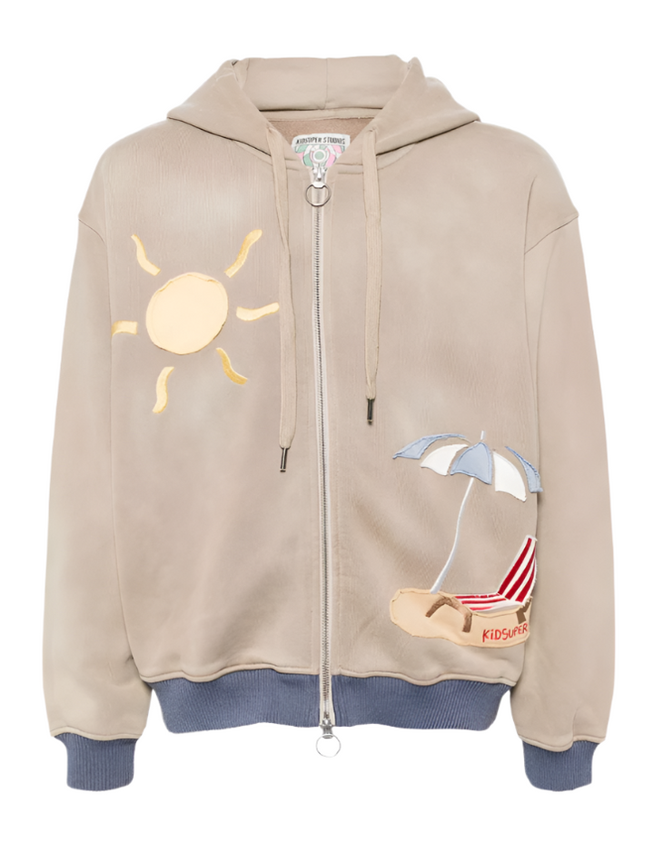 KidSuper Beach heavyweight zip up hoodie