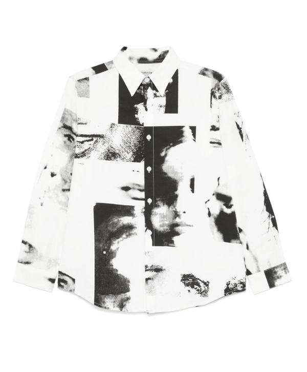 KidSuper Collage faces button up shirt