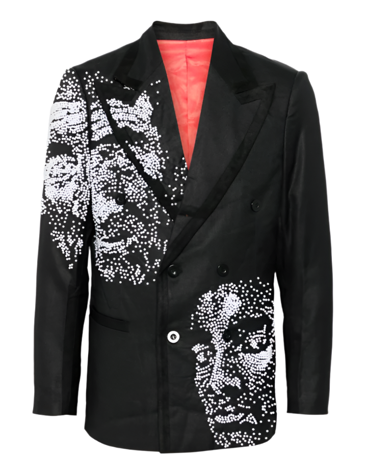 KidSuper faces black embellished blazer