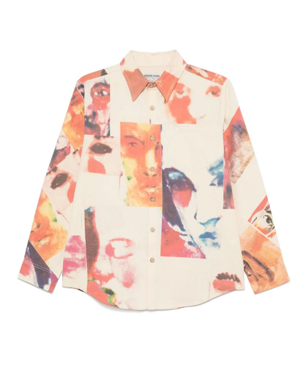 KidSuper faces button up shirt