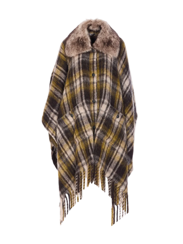 Moncler Grenoble Plaid Cape
