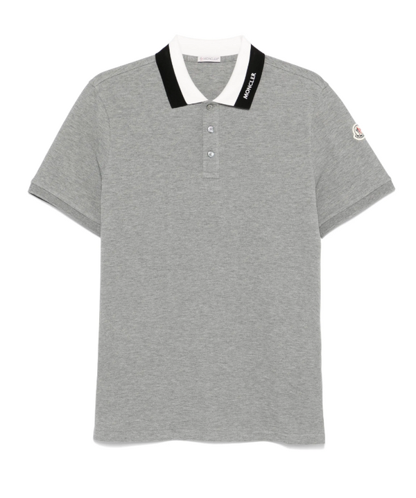 Moncler embroidered logo cotton piquet polo shirt