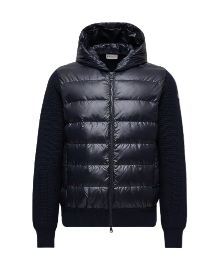 Moncler navy cardigan tricot