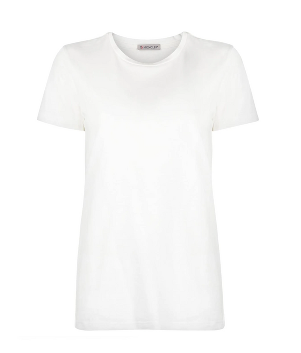 Moncler white crew-neck T-shirt