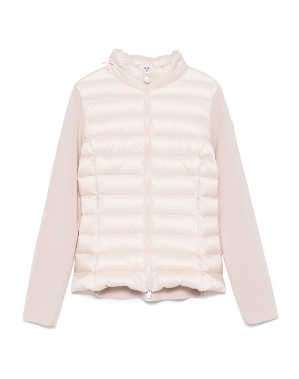 Moncler zip-up puffer jacket in pink