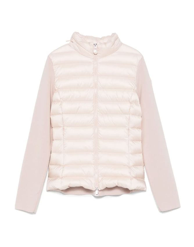 Moncler zip-up puffer jacket in pink