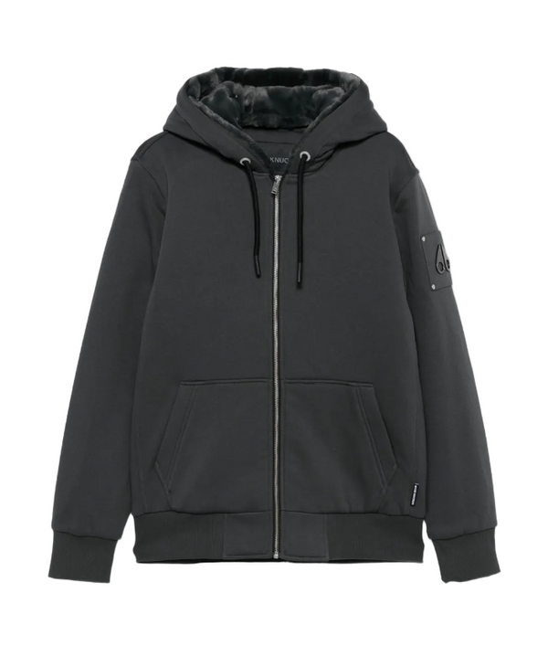 Moose Knuckles grey classic Bunny hooded jacket