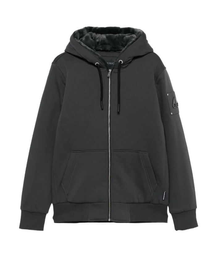 Moose Knuckles grey classic Bunny hooded jacket