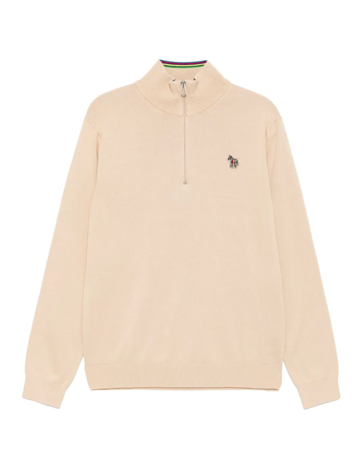 PS Paul Smith Zebra-motif organic cotton jumper