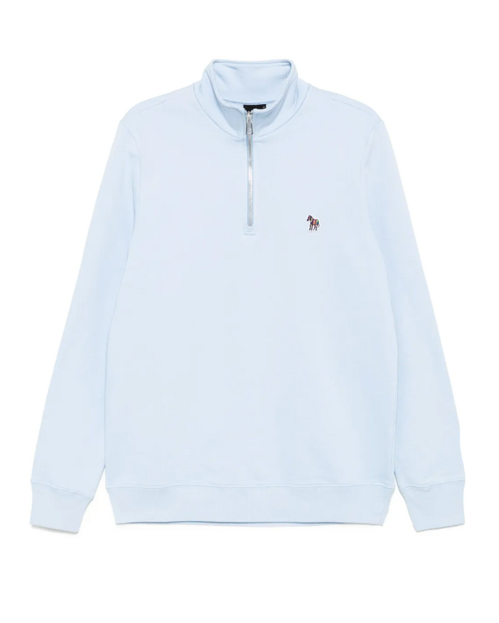 PS Paul Smith Zebra Logo Zip-Neck Sweatshirt